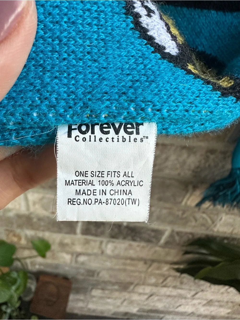 Jacksonville Jaguars Teal Knit Scarf with Black & Gold Accents